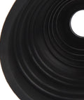 Close-up of Top Tier Universal Silicone CV Joint Boot Kit Two Pack, black silicone, designed for dust coverage in vehicles.