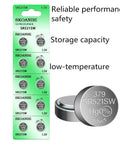 Zero Hassle 10 Pack SR521SW AG0 LR521 379 Button Coin Cell Watch Battery 1.5 Volt Silver Oxide Power For Everyday Timepieces Mercury Free