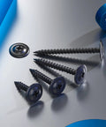 100 Pieces Size Eight By Two Inch Wood Screws With Phillips Modified Truss Head For Quick Wood Fastening Stainless Steel 410 Black Zinc Plated Self Tapping Fasteners For Woodworking DIY Projects Pro Grade Heavy Duty