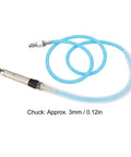 Professional Pencil Die Grinder 70000 RPM Pneumatic Air Polisher tool with blue hose and metal chuck, for precision detailing.
