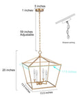 Diagram of Six-Light Gold Chandelier With Rotating Arms, Modern Brushed Gold Finish, ideal for various room settings.