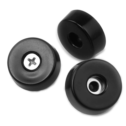 Non Slip Rubber Feet With Stainless Washer And Screws 1 Inch Black Round Rubber Feet 20 Pack for Cutting Boards and Furniture