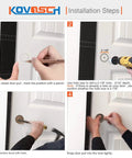 Installation steps for Six Pack Black Round Sliding Closet Door Finger Pulls 2-1/8 Inch Diameter with Snap In Installation