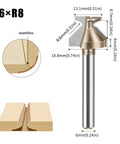 R8 Arc Bending Router Bit Set In 6mm with a smooth cutting edge for curved woodworking and cabinet shaping projects.
