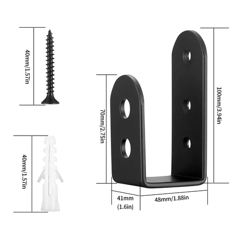 2x4 Door Barricade Brackets Heavy Duty U Shaped Security Holders For 2 By 4 Lumber Built Tough As Nails Carbon Steel