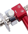 Close-up of the red handle and adjustable depth gauge on an Internal PVC Pipe Cutter Set For 6 To 105mm Pipes