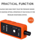 Universal TPMS Relearn Tool for Most Vehicles with orange casing, Tire Pressure Sensor Reset and Activation feature