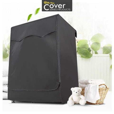 Front-Loading Washer And Dryer Cover With Four-Sided Protection, Heavy-Duty Oxford Fabric, Fits Most 7.5 To 12 Kg Front-Loaders, Gray