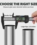 Digital caliper measuring 2.00-inch pipe for Heavy Duty Stainless Steel Lap Joint Exhaust Clamp 2.0 Inch Band Clamp For Pipes Mufflers And Catalytic Converters Two Pack Easy Install And Secure Fit For Automotive Exhaust Systems.