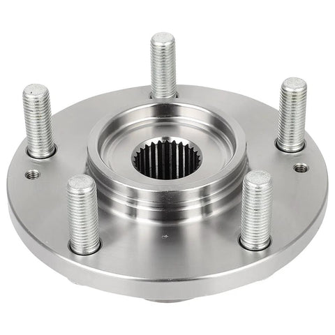 One Piece Front Wheel Hub Bearing Replacement Fits Hyundai Sonata Tucson XG350 Kia Magentis Optima Rondo Sportage With 2.0L 2.4L 2.7L 3.3L 3.5L Engines Easy Install No Fuss Durable Replacement, front view with visible stud bolts.
