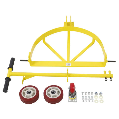 Heavy Duty Steel Drum Dolly With 1200 Lb Capacity, Smooth Rolling Pu Wheels Low Profile Barrel Cart, No Sweat Hauling Workhorse Mover For Oil Drums And Warehouse Jobs