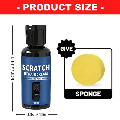 Advanced Scratch Repair Cream For Glass Phone Screens And Other Devices 30G Repair Set with sponge, product size shown