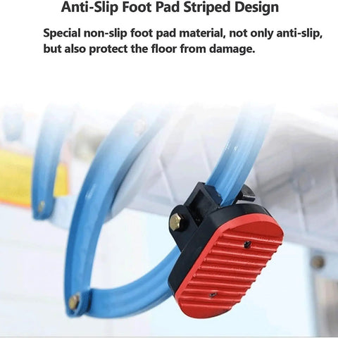 Anti-slip foot pad on Heavy Duty Electric Pull Down Loft Ladder ensures stability and protects floors during use.