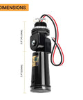 Dimensions of 4 Pack Dusk To Dawn Outdoor Sensor Switch 120-277V Photoelectric Switch UL Listed with black swivel mount.