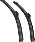 Top Shelf All Season Windshield Wiper Blades Two Pack 22 Inch natural rubber blades with steel spine design