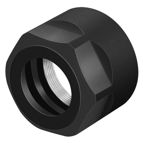 Heavy Duty Pack Of 5 ER16A Collet Chuck Nuts For CNC Milling Lathes Precision Ground Hardened Steel With Oxidized Black Finish Rust Proof Grip essential gear close-up image.
