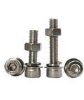 Beefy 304 Stainless Steel M6 Hex Socket Head Cap Screws And Nuts Kit 20 Sets Per Size Built For Indoor And Outdoor Use Tough Corrosion Resistant Fasteners That Are Easy to Tighten And Loosen Great For DIY Projects, M6 bolts and nuts