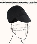 Reversible Welding Cap For Men And Women Flame Resistant Washable Cotton Welding Hat on head circumference illustration