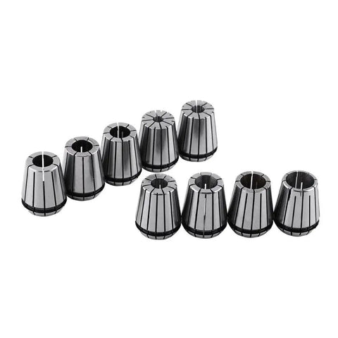 Pro Grade Metric Collet Set 18 Pc With 2 Morse Taper Chuck And 9 Pc Spring Collets CNC Engraving And Milling Lathe Tool Kit