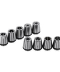 Pro Grade 9 Piece ER32 Spring Collet Set For Drill Chuck And CNC Engraving Milling Lathe displayed on white background