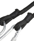 Close-up of Straight Up Heavy Duty Horse Gate Latch With Rust Resistant Nylon Steel Tie Rope for secure barn fence use.