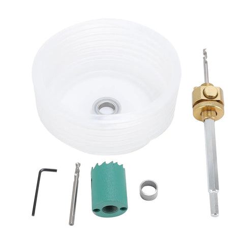 Big Badafaci Hole Saw Kit With Arbor And Dust Bowl For Cutting Wood Plywood Mdf Smoothly In Pro Quality Style That Really Slays The Job, with dust bowl
