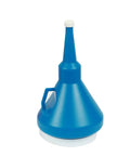 Blue funnel from 10 Piece Funnel Set For Garage And Shop With All The Gear You Need For Oil Fuel And Other Automotive Fluids Perfect For Quick Transfers And Maintenance Tasks