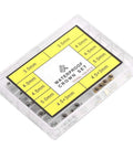 Watch Crown Parts Kit Waterproof Assorted Sizes 3.5mm to 7.5mm DIY Friendly Repair Kit in clear box with yellow label