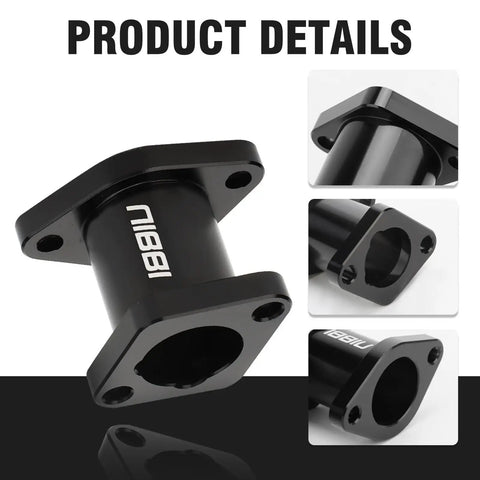 Intake Manifold Upgrade For Ct200u Bt200x GX160 GX200 196cc Predator 212cc Mini Bike Engines, black aluminum CNC manifold kit