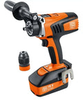 Tough As Nails 18 Volt Cordless 4 Speed Drill Driver With Brushless Motor And Fully Encapsulated Dustproof Housing, side view with battery.