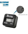 Digital Mini Vibration Activated Hour Meter For Gas Engines, Keeps Real Running Hours 0 To 999.99, Non Resettable, 3 Interval Maintenance Reminders, Compact Time Gauge For Lawn Equipment Generators And Small Motors, IP68 waterproof epoxy resin