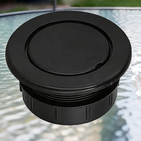 Patio Table Umbrella Hole Plug 1.63 Inch ABS Hole Cover With Removable Cap And Threaded Insert For Outdoor Dining And Camping Use