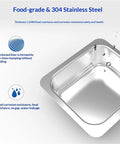 Food-grade & 304 stainless steel wash basin for Top Shelf Badass Ultrasonic Vinyl Record Washer with 6.5 Liter capacity.