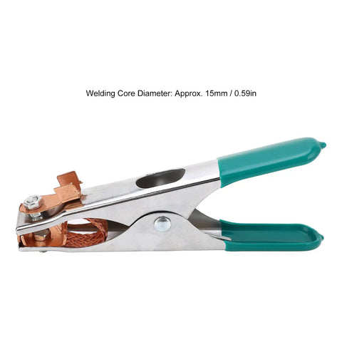 Hot Welding Ground Clamp With Massive Copper Alloy Body For 300 Amps shown from the side, featuring a wide mouth opening and firm clamping power.