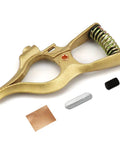 300 Amp T Style Brass Welding Ground Clamp For Rock Solid Grounding And Large Cable Connections 7 Inch Long With One And Three Quarter Inch Jaw Opening Durable Brass Construction Golden Finish