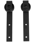 Amazon Basics Sliding Barn Door Hardware Kit 6.6 Foot J Shape Matte Black Carbon Steel 200 Lb Capacity Designed For 36 Inch Doors