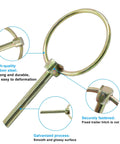 12 Pack Lynch Pins With Ring Tough As Nails Shaft Locking Pins Assortment Kit 4.5x36mm for farm tractors, trailers, mowers.