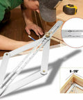 Rock Solid Corner Angle Finder For Spot On Cuts, Precision Miter Saw Protractor And Bevel Gauge Tool in use measuring angles.