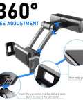 Heavy Duty Car Headrest Mount For Tesla Cybertruck Secure Tablet Screen Bracket With Locked In Grip adjustable 360 degree swivel design