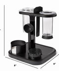 Compact Coffee Gear Organizer Stand For Manual Coffee Makers, Durable Bar Station And Space Saving Storage, black plastic design