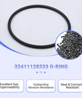 Power Steering Reservoir Cap Seal O Ring Replacement For OE 32411128333 Fits Mini Cooper And Similar Models Direct Fit Durable Seal To Prevent Leaks Cross Reference 32410141428 And Other Compatible Numbers, black rubber O-ring