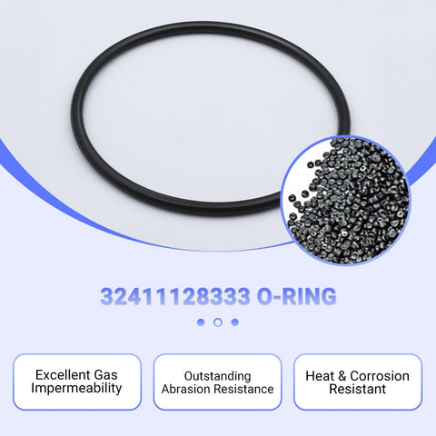 Power Steering Reservoir Cap Seal O Ring Replacement For OE 32411128333 Fits Mini Cooper And Similar Models Direct Fit Durable Seal To Prevent Leaks Cross Reference 32410141428 And Other Compatible Numbers, black rubber O-ring