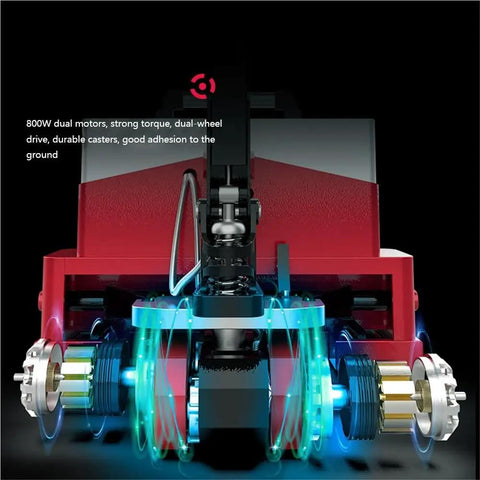 Heavy Duty Electric Pallet Jack With 6600 Lbs Capacity And Lithium Battery featuring 800W motors and dual-wheel drive.