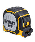 NGT 25 Foot Tape Measure With One And A Quarter Inch Tape for Quick Accurate Measurements, durable locking mechanism, side view