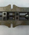 Four Inch Self Centering Milling Vise For Precision Metalworking Sweet Action Steel Frame close-up of jaw mechanism.