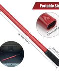Horizontal Hydraulic Jack Handle For 2-Ton Floor Jacks Red Replacement Car Jack Pole Lever Heavy-Duty Metal Build 15 Inch Length