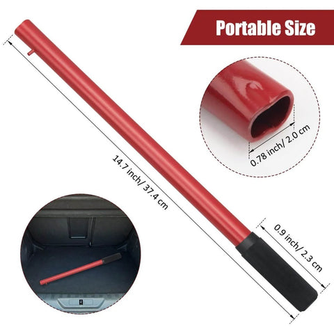 Horizontal Hydraulic Jack Handle For 2-Ton Floor Jacks Red Replacement Car Jack Pole Lever Heavy-Duty Metal Build 15 Inch Length