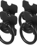 Black Round Drop Ring Cabinet Pull Handles 4 Pack Vintage Antique Drawer Pulls For Bookshelf Wardrobe And TV Cabinets