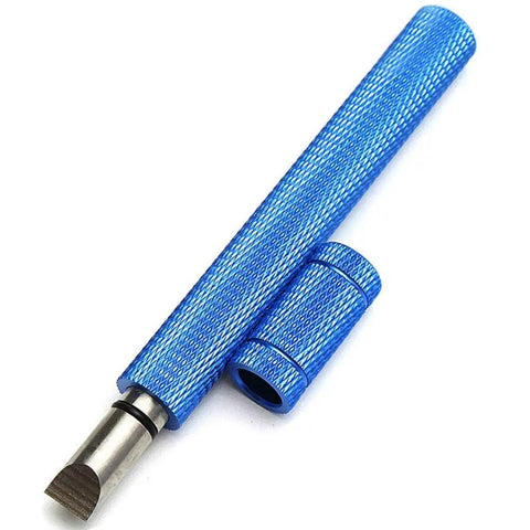 Groove Sharpener For Golf Clubs Re Grooving Tool And Cleaner For Wedges And Irons Delivers Maximum Backspin in blue finish