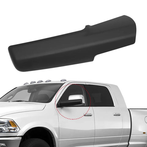 Trailer Tow Mirror Cover Cap Front Arm Right Passenger Side Replacement For Dodge RAM 2014 2019 installed on truck